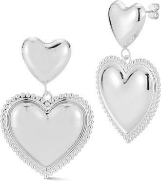 Chloe and Madison Chloe And Madison Jewelry Statement Heart Drop Earrings