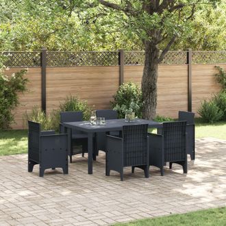 Berkfield Home Garden Table Anthracite 150x100x73 cm Poly Rattan | Size: 150 x 100 x 73 cm