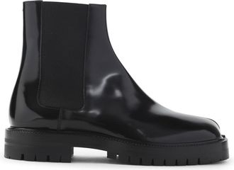 Maison Margiela Tabi County Chelsea Black Calf Leather Boots