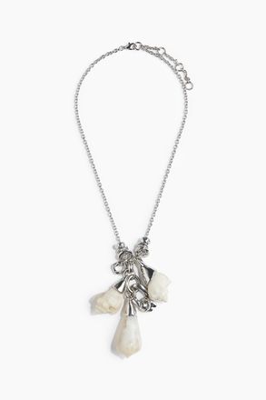 H&M Halskette mit Muschelanh&auml;nger - Silberfarben/Weiss