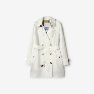 Burberry Short Tropical Gabardine Kensington Trench Coat