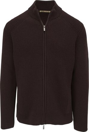 Maurizio Baldassari Cardigan Brenta con zip - Marrone