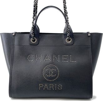 Chanel Grained Calfskin Shopping Bag Tote Bag (Pre-Owned)