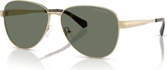 Michael Kors Biarritz Green Pilot Ladies Sunglasses MK1160 10143H 61