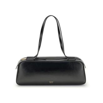 Khaite Tassen, Dames, Zwart, ONE Size, Leer, Simona Schoudertas