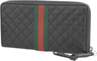 Gucci Pre-owned Wallets, female, Black, Size: ONE SIZE Pre-owned Leather Wallet