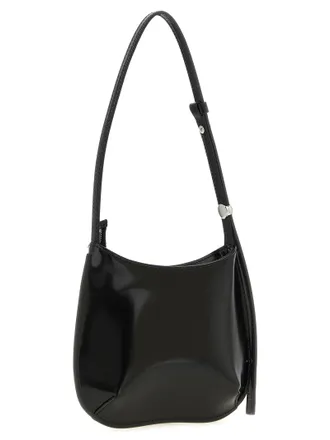 Jacquemus Glossy Leather Shoulder Bag - Black