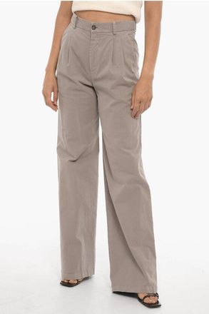 Nili Lotan Double-Pleat Stretch Cotton FLAVIE Pants size 40