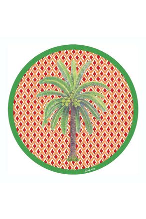 Lisa Corti Masonite Placemat 34cm Hima Palma Red