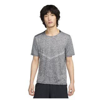 Nike Dri-fit Rise 365 Casual Sports Breathable Round Neck Short Sleeve Gray CZ9185-011