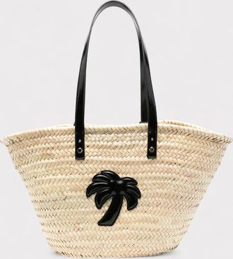 Palm Angels Womens Palm Angels Bucket Bag Beige Black - Tan - Size: O/S