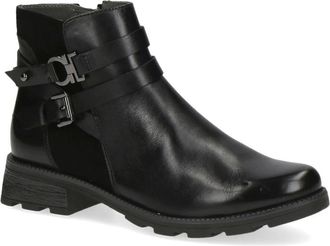 Caprice Zwarte Casual Gesloten Booties - Dames - Enkellaarsjes - Zwart - 37 EU - Schoenen