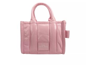 Marc Jacobs Marc Jacobs The Shiny Crinkle Micro Tote Bubblegum Leather Womens Crossbody