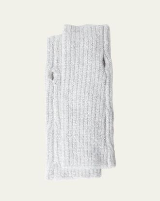 Eugenia Kim Amalia Sequin Ribbed Wool-Blend Gloves
