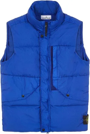 Stone Island Crinkle Reps Down Vest Blue 7915G0423-V0022