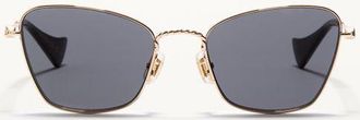 Valentino Metal Cat-eye Eyewear unisex GOLD/GREY 52