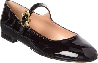 Gianvito Rossi Mary Ribbon Patent Flat