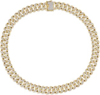 The Diamond Store 21 Inch Havana Cuban Lab Diamond Necklace 8.00ct Set in 18K Gold Vermeil