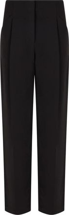 Veronica Beard Rechte broek met hoge taille - Dames - Straight fit broeken - Zwart - XS - Polyester - Broeken