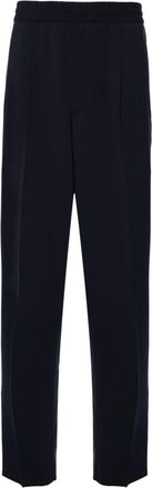 Ermenegildo Zegna drawstring tapered trousers - men - Polyester/Wool/Elastane/Cotton - 52 - Blue
