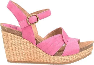 S&ouml;fft Womens Clarissa Wedge Sandal In Magenta
