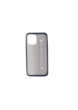 Hadoro Grey alligator Side Finger iPhone 13 Pro Max