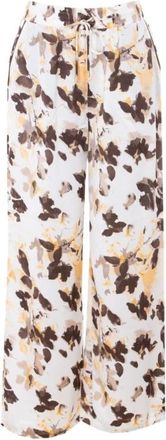 Liu Jo Broek met bloemenprint - Dames - Wijde Broeken - Veelkleurig - XS - Nylon - Broeken