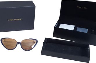 Linda Farrow Navy/Rose Gold Khira 736/C7 Sunglasses