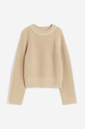 H&M Pullover aus Wollmischung - Hellbeige