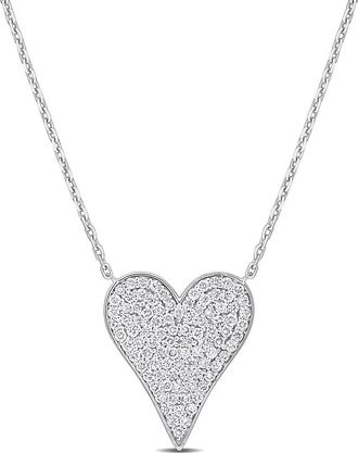 Rina Limor 14K 0.47 Ct. Tw. Diamond Cluster Heart Necklace