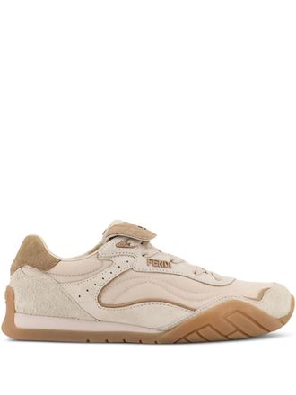 Fendi Wave Pulse sneakers met reli&euml;f - Beige
