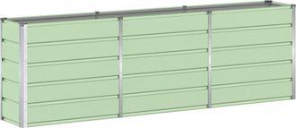 vidaXL Jardinera Verde 240 X 40 X 75 Cm Acero Vidaxl