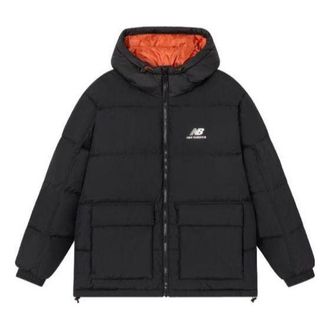 New Balance Soft Alpine Icon Down Jacket Black Orange AMJ24358-BK