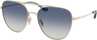 Coach HC7182 CBZ89 90054L Womens Sunglasses Gold Size 56