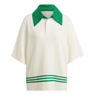 adidas (WMNS) adidas Adicolor 70s Neck T-shirt Asia Sizing White Green IB2032