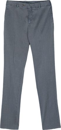 Pantaloni Torino drawstring-waist tapered trousers - men - Elastane/Cotton/Linen/Flax - 50 - Blue