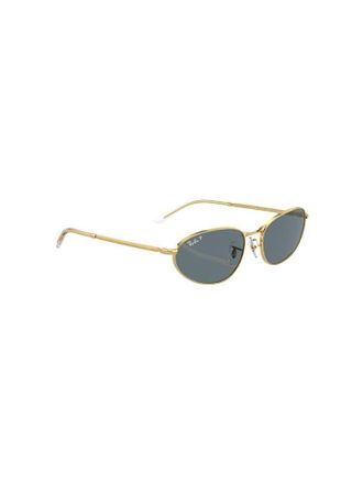 Ray-Ban 0RB3734 Oval Metal Frame Sunglasses - Gold