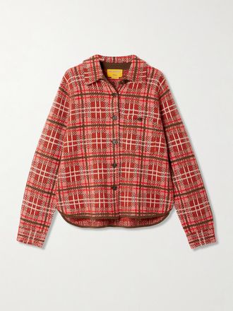 Guest In Residence Cardigan In Cashmere A Quadri Dylan - Rosso