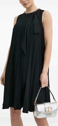 Nissa pleated mini dress - women - Polyester - 34 - Black