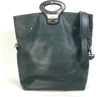 Louis Vuitton Tweedehands leren Louis Vuitton tassen - Heren - Vintage Handtas - Groen - ONE Size - Leer - Vintage