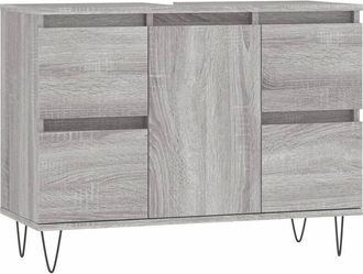 vidaXL Vidaxl - Bathroom Cabinet Grey Sonoma 80x33x60 cm Engineered Wood