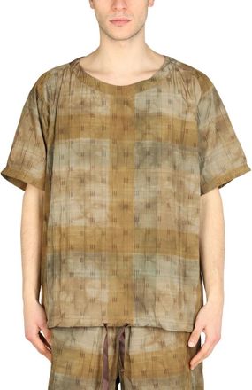 Needles Khaki Crew Neck T-Shirt