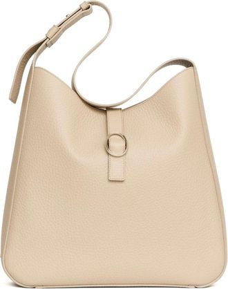 Orciani Beth Schoudertas - Dames - Schoudertassen - Beige - ONE Size - Leer - Tassen