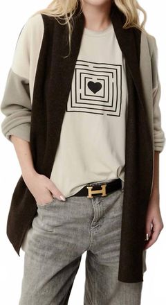 Henriette Steffensen Patch Sweater In Chokolate/elephant/kit