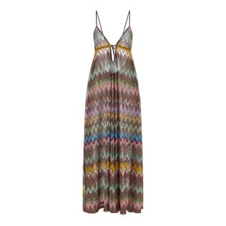 Missoni Maxi Dresses, female, Multicolor, Size: 2XS V-neck Maxi Dress