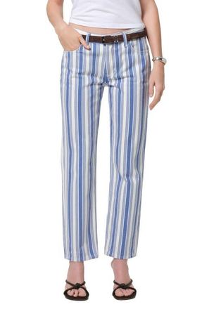 Citizens Of Humanity Anissa Straight Leg Jeans in Blue/White Stripe at Nordstrom, Size 24