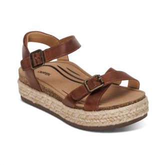 Aetrex Womens Paula Platform Sandal In Walnut