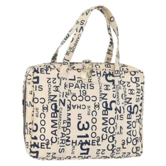 Chanel Pre-owned Handbags, female, White, Size: ONE SIZE Pre-owned Vintage Canvas Tote