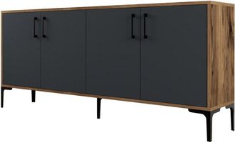 Habitat & Jardin Aparador gris antracita 180 x 35 x 78 cm