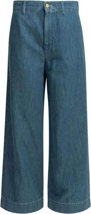 Max Mara Pantalones vaqueros anchos S de pernera ancha - Jeans - Mujer - Azul - S